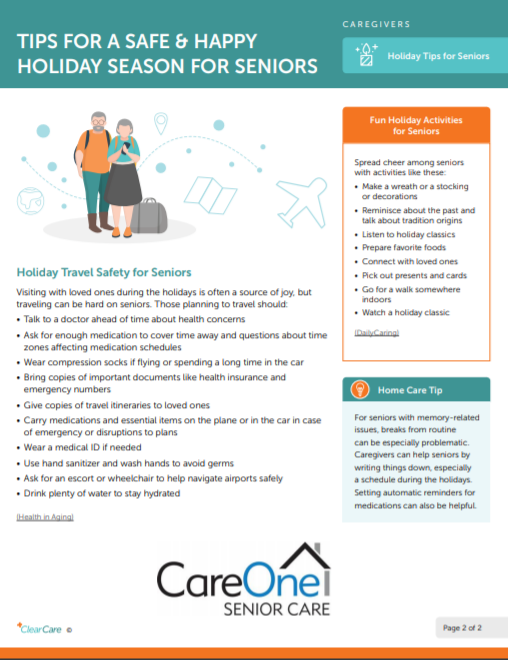 Support Senior Safety and Happiness During the Holiday Season. - Southeast Michigan Home Care Blog Posts | CareOne Senior Care - 2019-12-09_1122