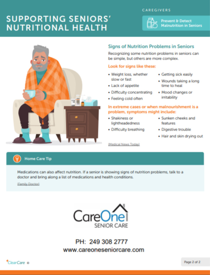 Supporting Senior&#039;s Nutritional Health - Southeast Michigan Home Care Blog Posts | CareOne Senior Care - LARGE__FEB_2020-02-25_1556